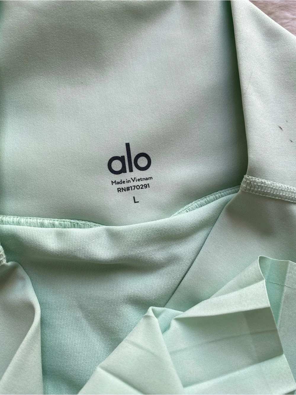 ALO Yoga Pleated Mini Skirt in Mint